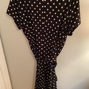 Talbots black polka dot dress